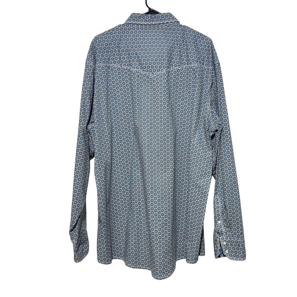 Wrangler Competition Roper Shirt, Geo Pattern, MOP Snaps - Picture 2 of 3